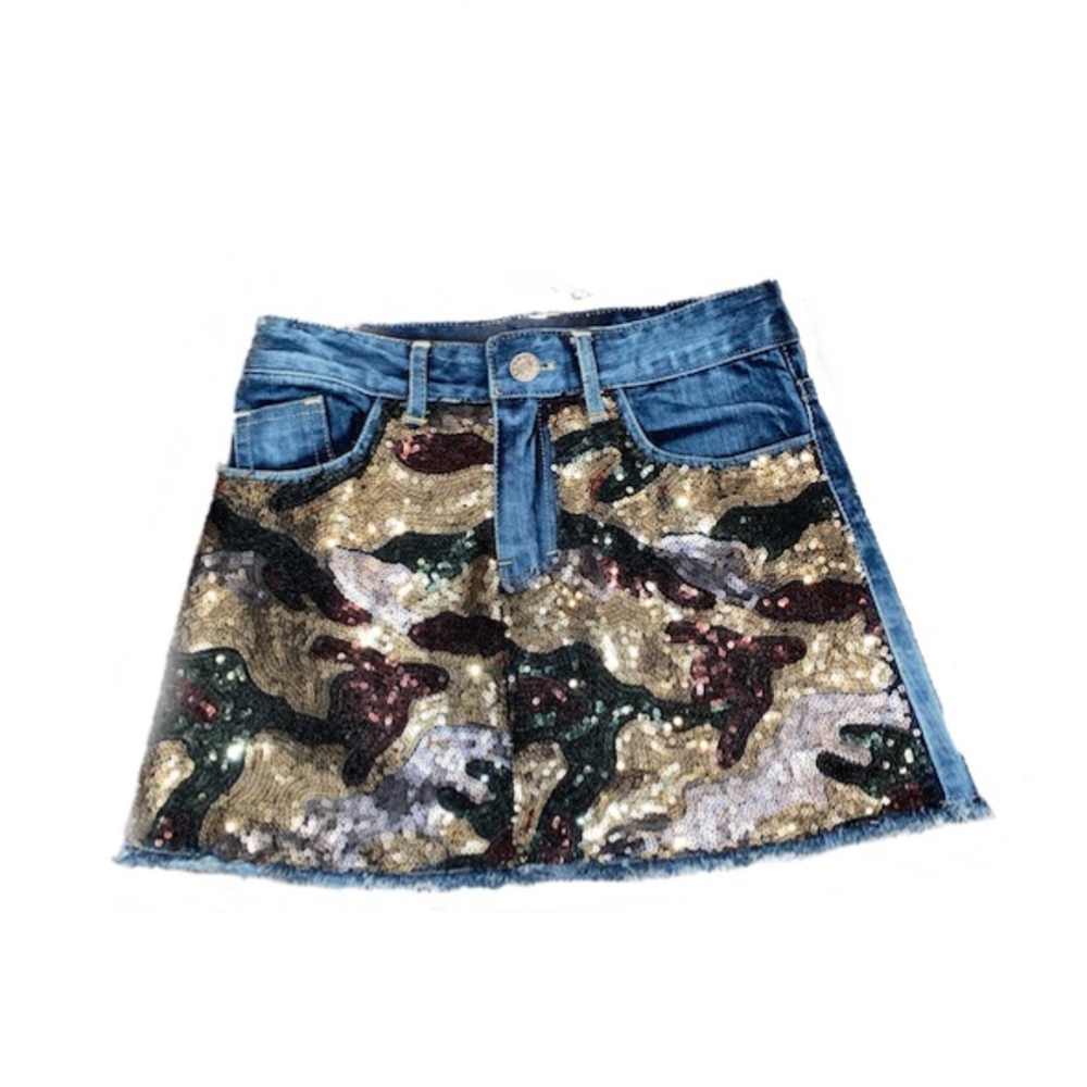 Flowers by Zoe Jean Skirt, Camo Front.